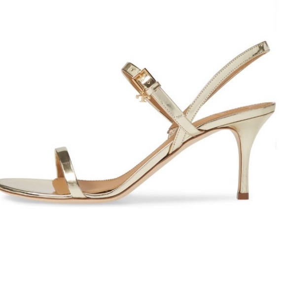 New Tory Burch Penelope gold metallic sandals 9.5 - Picture 6 of 8